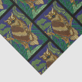 フクロウ緑の森葉の 薄葉紙 (詳細)