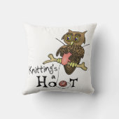 フクロウ編み物 クッション (裏面)