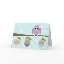 フクロウ考えはイースターおもしろいで可愛い