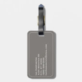 フクロウ自然恋人マウンテンランドスケープモノグラム名 ラゲッジタグ (裏面縦)