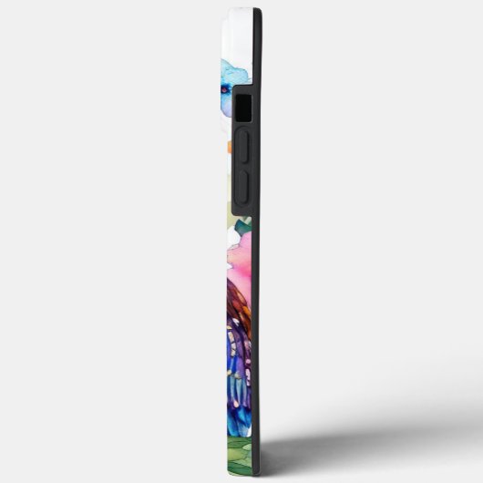 フクロウ芸術的フローラの色 Case-Mate iPhoneケース (裏面 / 左)