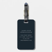 フクロウ荷物タグ ラゲッジタグ (裏面縦)