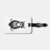 フクロウ荷物タグ ラゲッジタグ (裏面横)