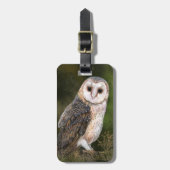 フクロウ荷物タグ ラゲッジタグ (正面縦)