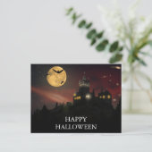 フクロウ葉書とハロウィーンの怖い夜 ポストカード (スタンド正面)