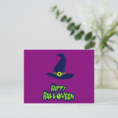 フクロウ葉書とハロウィーンの怖い夜 ポストカード (スタンド正面)