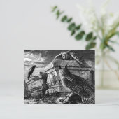 フクロウ葉書の同伴 ポストカード (スタンド正面)