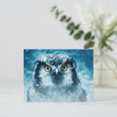 フクロウ葉書 ポストカード (スタンド正面)