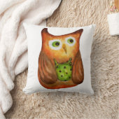 フクロウ装飾用クッション クッション (ブランケット)