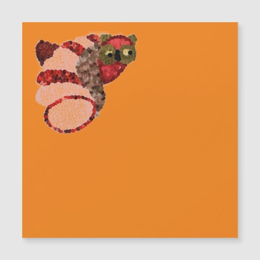 フクロウ角磁気カード (正面)