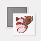 フクロウ角磁石 マグネット (正面/裏面)