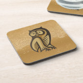 フクロウ記号の色 コースター (左側)