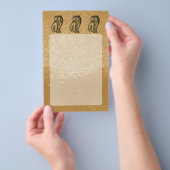 フクロウ記号の色 チラシ (ハンドル)