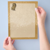 フクロウ記号の色 チラシ (手)