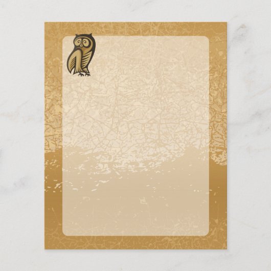 フクロウ記号の色 チラシ (正面)