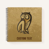 フクロウ記号の色 ノートブック (正面)