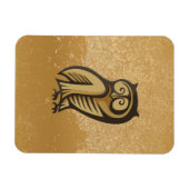 フクロウ記号の色 マグネット (横)