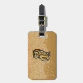 フクロウ記号の色 ラゲッジタグ (正面縦)