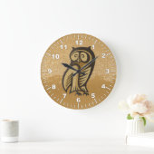 フクロウ記号の色 ラージ壁時計 (ホーム)