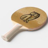 フクロウ記号の色 卓球ラケット (正面アングル)