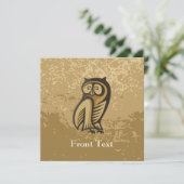 フクロウ記号の色 招待状 (スタンド正面)