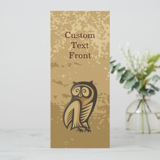 フクロウ記号の色 招待状 (スタンド正面)