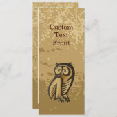 フクロウ記号の色 招待状 (正面/裏面)