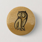 フクロウ記号の色 缶バッジ (正面)