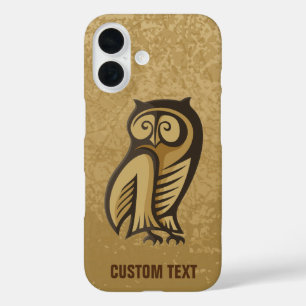 フクロウ記号の色 iPhone 16ケース