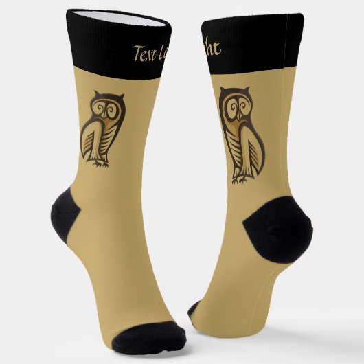フクロウ記号カラーソックス ソックス (傾斜あり)