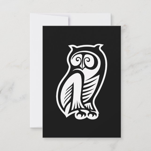 フクロウ記号（白） (正面)