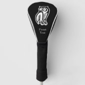 フクロウ記号(白) ゴルフヘッドカバー (正面)