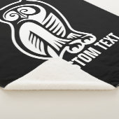 フクロウ記号（白） シェルパブランケット (3/4)