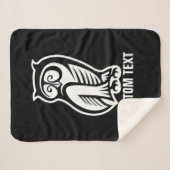 フクロウ記号（白） シェルパブランケット (正面(横))