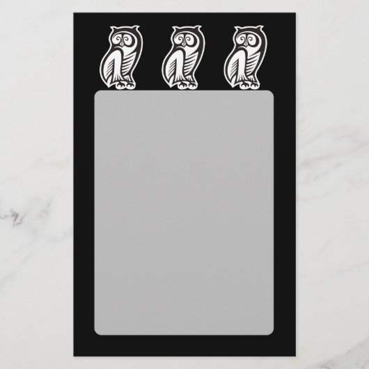 フクロウ記号（白） チラシ (正面)