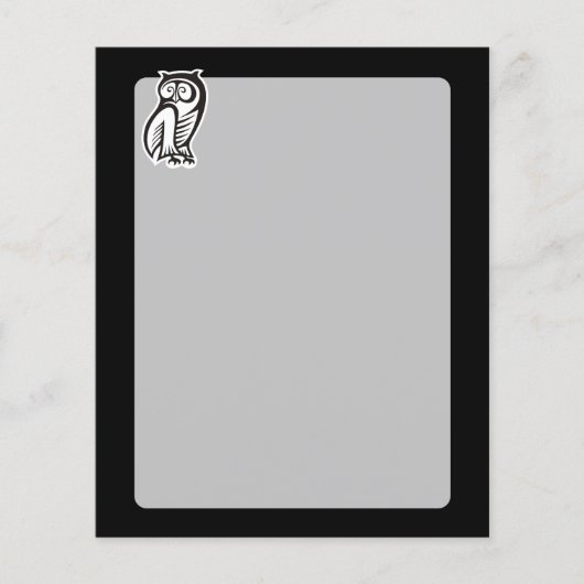 フクロウ記号（白） チラシ (正面)