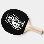 フクロウ記号（白） 卓球ラケット (横)