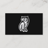 フクロウ記号(白) 名刺 (裏面)