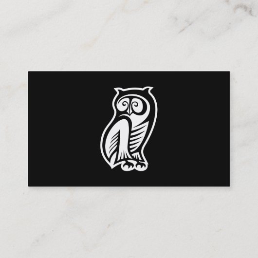 フクロウ記号（白） 名刺 (裏面)