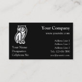 フクロウ記号(白) 名刺 (正面)