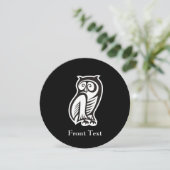 フクロウ記号（白） 招待状 (スタンド正面)