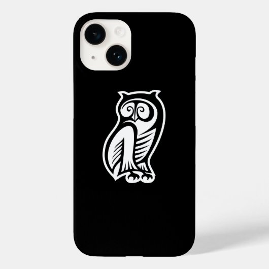 フクロウ記号（白） Case-Mate iPhoneケース (裏面)
