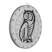 フクロウ記号（黒） ダーツボード (正面左)