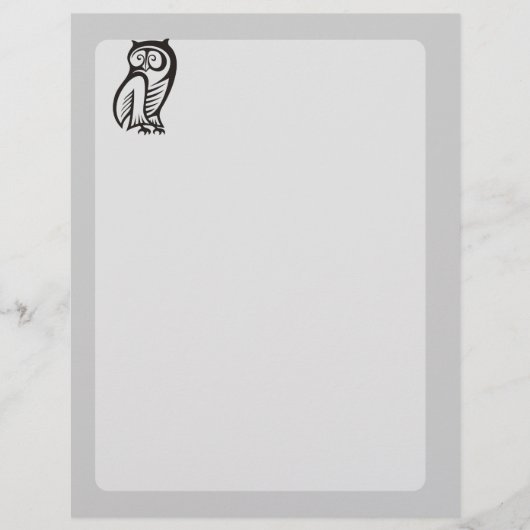 フクロウ記号（黒） チラシ (正面)