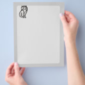 フクロウ記号（黒） チラシ (手)