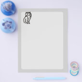 フクロウ記号（黒） チラシ (シングル)