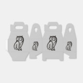 フクロウ記号（黒） フェイバーボックス (折り畳みなし)