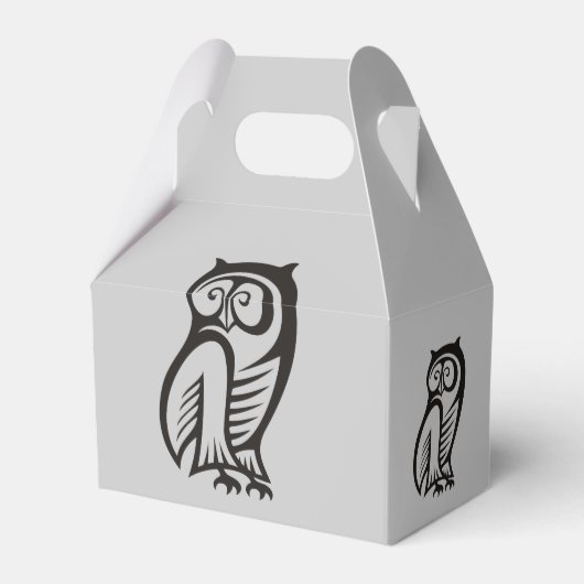 フクロウ記号（黒） フェイバーボックス (正面サイド)