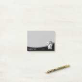 フクロウ記号（黒） ポストイット (デスク上)