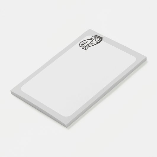 フクロウ記号（黒） ポストイット (アングル)